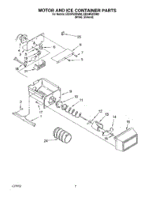 05 - Motor And Ice Container parts for Whirlpool Refrigerator ED25PSXDW02 from AppliancePartsPros.com