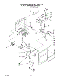 08 - Dispenser Front parts for Whirlpool Refrigerator ED25PSXDW02 from AppliancePartsPros.com