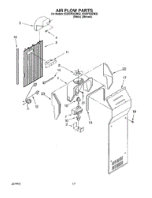 10 - Air Flow parts for Whirlpool Refrigerator ED25PSXDW02 from AppliancePartsPros.com
