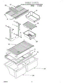 05 - Shelf, Lit / Optional parts for Whirlpool Refrigerator 8ET20NKXFN01 from AppliancePartsPros.com