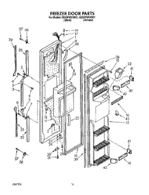 08 - Freezer Door parts for Whirlpool Refrigerator ED25PWXXW01 from AppliancePartsPros.com