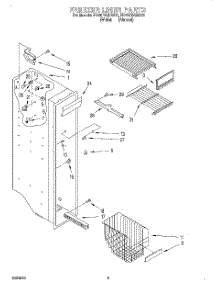 04 - Freezer Liner parts for Whirlpool Refrigerator ED25PSQDW01 from AppliancePartsPros.com