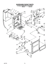 09 - Dispenser Front parts for Whirlpool Refrigerator ED25PWXXW01 from AppliancePartsPros.com
