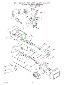 05 - Motor And Ice Container parts for Whirlpool Refrigerator ED25PSQDW01 from AppliancePartsPros.com