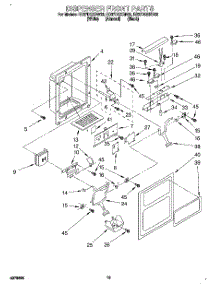 08 - Dispenser Front parts for Whirlpool Refrigerator ED27DQXBN02 from AppliancePartsPros.com