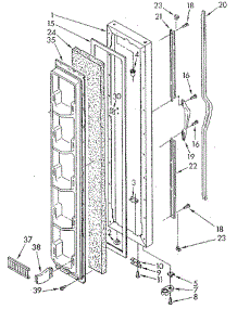 Freezer Door parts for Whirlpool Refrigerator ED20AKXSG10 from AppliancePartsPros.com