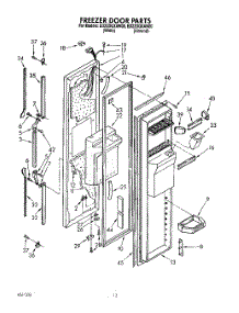 09 - Freezer Door parts for Whirlpool Refrigerator ED22DQXAW00 from AppliancePartsPros.com
