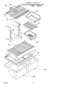 05 - Shelf, Lit / Optional parts for Whirlpool Refrigerator 8ET20NKXFW00 from AppliancePartsPros.com