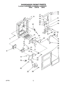 09 - Dispenser Front parts for Whirlpool Refrigerator ED22DQXDW01 from AppliancePartsPros.com