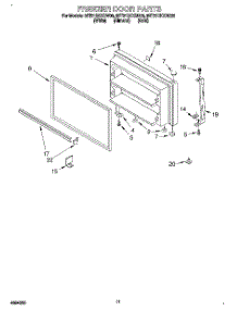 06 - Freezer Door, Lit / Optional parts for Whirlpool Refrigerator 8ET21DKXDN00 from AppliancePartsPros.com
