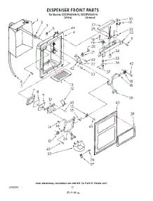 09 - Dispenser Front parts for Whirlpool Refrigerator ED25PWXWW10 from AppliancePartsPros.com