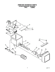 06 - Freezer Interior parts for Whirlpool Refrigerator ED22ZRXXW01 from AppliancePartsPros.com