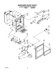 09 - Dispenser Front parts for Whirlpool Refrigerator ED22ZRXXW01 from AppliancePartsPros.com
