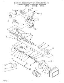 05 - Motor And Ice Container parts for Whirlpool Refrigerator ED25DSXDN05 from AppliancePartsPros.com
