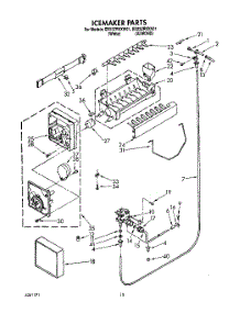 13 - Icemaker, Lit / Optional parts for Whirlpool Refrigerator ED22ZRXXW01 from AppliancePartsPros.com