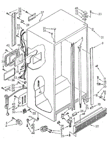 Cabinet parts for Whirlpool Refrigerator ED20AKXSN01 from AppliancePartsPros.com