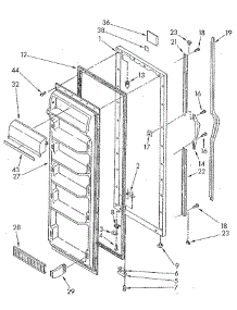 Refrigerator Door parts for Whirlpool Refrigerator ED20AKXSN01 from AppliancePartsPros.com