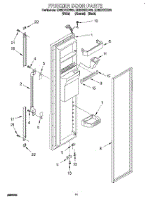 07 - Freezer Door parts for Whirlpool Refrigerator ED25DSXDW03 from AppliancePartsPros.com