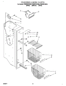 04 - Freezer Liner parts for Whirlpool Refrigerator ED22DLXDB00 from AppliancePartsPros.com