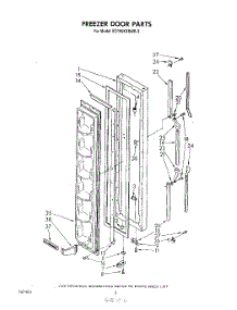 04 - Freezer Door parts for Whirlpool Refrigerator ED19VKXRWR0 from AppliancePartsPros.com