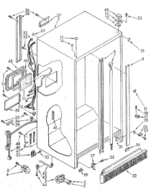 Cabinet parts for Whirlpool Refrigerator ED20AKXSN10 from AppliancePartsPros.com