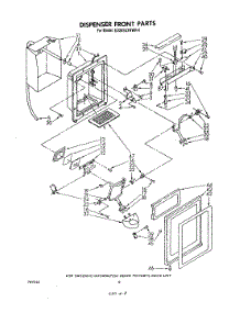 05 - Dispenser Front parts for Whirlpool Refrigerator ED26SSXRWR0 from AppliancePartsPros.com