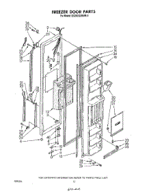 07 - Freezer Door parts for Whirlpool Refrigerator ED26SSXRWR0 from AppliancePartsPros.com