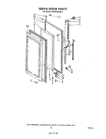13 - Serva-Door parts for Whirlpool Refrigerator ED26SSXRWR0 from AppliancePartsPros.com