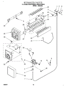 12 - Icemaker, Lit / Optional parts for Whirlpool Refrigerator ED25PWXDW01 from AppliancePartsPros.com