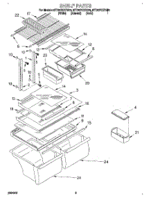 05 - Shelf, Lit / Optional parts for Whirlpool Refrigerator 8ET20PKXEG00 from AppliancePartsPros.com