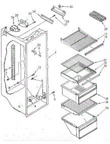 Refrigerator Liner parts for Whirlpool Refrigerator ED20AKXSM10 from AppliancePartsPros.com