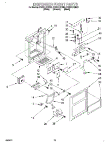 09 - Dispenser Front parts for Whirlpool Refrigerator ED22DLXDB00 from AppliancePartsPros.com
