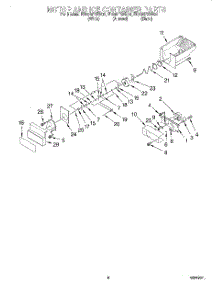 05 - Motor And Ice Container parts for Whirlpool Refrigerator ED20DFXEW01 from AppliancePartsPros.com