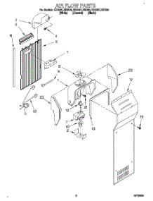 05 - Air Flow parts for Whirlpool Refrigerator ED22DLXBN00 from AppliancePartsPros.com