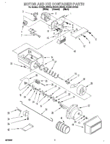 06 - Motor And Ice Container parts for Whirlpool Refrigerator ED22DLXBN00 from AppliancePartsPros.com