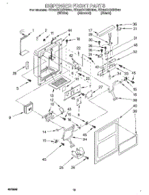 09 - Dispenser Front parts for Whirlpool Refrigerator ED22DLXBN00 from AppliancePartsPros.com