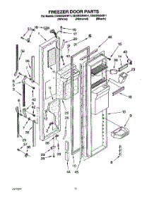 08 - Freezer Door parts for Whirlpool Refrigerator ED22DQXAW11 from AppliancePartsPros.com