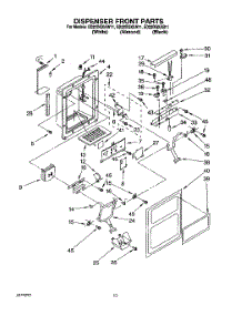 09 - Dispenser Front parts for Whirlpool Refrigerator ED22DQXAW11 from AppliancePartsPros.com