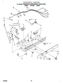 12 - Control, Lit / Optional parts for Whirlpool Refrigerator ED22DQXBB01 from AppliancePartsPros.com