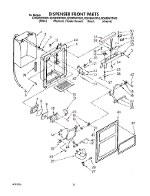 09 - Dispenser Front parts for Whirlpool Refrigerator ED25DWXTG03 from AppliancePartsPros.com