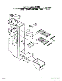 04 - Freezer Liner parts for Whirlpool Refrigerator ED20AKXSW03 from AppliancePartsPros.com