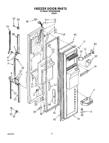 09 - Freezer Door parts for Whirlpool Refrigerator ED22DQXAB00 from AppliancePartsPros.com