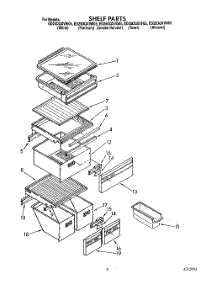 04 - Shelf parts for Whirlpool Refrigerator ED25DQXVM05 from AppliancePartsPros.com