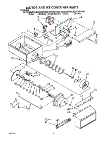 06 - Motor And Ice Container parts for Whirlpool Refrigerator ED25DQXVM05 from AppliancePartsPros.com