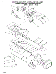 05 - Motor And Ice Container parts for Whirlpool Refrigerator ED25DSXDN01 from AppliancePartsPros.com