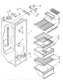Refrigerator Liner parts for Whirlpool Refrigerator ED20AKXSM02 from AppliancePartsPros.com