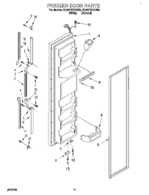 07 - Freezer Door parts for Whirlpool Refrigerator ED25PWXDN00 from AppliancePartsPros.com