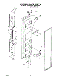 07 - Freezer Door parts for Whirlpool Refrigerator ED25PSXDN02 from AppliancePartsPros.com