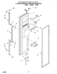 07 - Freezer Door parts for Whirlpool Refrigerator ED25DSXDW01 from AppliancePartsPros.com