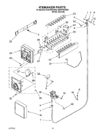 12 - Icemaker, Lit / Optional parts for Whirlpool Refrigerator ED25PSXDN02 from AppliancePartsPros.com